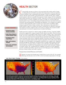 Human Health section from the Overview of Climate Change Impacts on the United States: The Potential Consequences of Climate Variability and Change