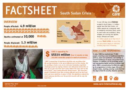 OVERVIEW People affected: Sudan  4.9 million