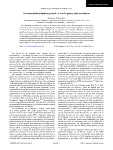 RAPID COMMUNICATIONS  PHYSICAL REVIEW B 83, RPersistent Rabi oscillations probed via low-frequency noise correlation Alexander N. Korotkov