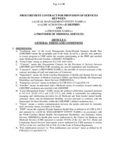 Law / Government / Contract law / Subcontractor / Medicare / False Claims Act / Health insurance in the United States / Health Insurance Portability and Accountability Act / Medicaid / Federal assistance in the United States / Healthcare reform in the United States / Presidency of Lyndon B. Johnson