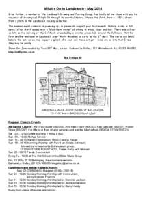 What’s On In Landbeach - May 2014 Brian Barber, a member of the Landbeach Drawing and Painting Group, has kindly let me share with you his sequence of drawings of 9 High St through its eventful history. Here’s the fi