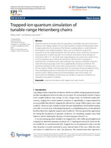 Trapped-ion quantum simulation of tunable-range Heisenberg chains