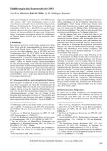 Einführung in das Kostenrecht der ZPO Von Wiss. Mitarbeiter Felix M. Wilke, LL.M. (Michigan), Bayreuth Auch Laien ist häufig die Grundregel des § 91 ZPO bekannt: „Wer verliert, zahlt.“ Viele Jurastudenten wissen v