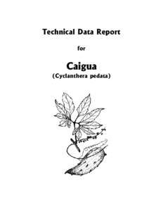 Technical Data Report for Caigua (Cyclanthera pedata)