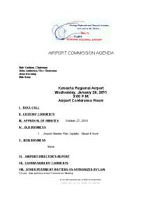 AIRPORT COMMISSION AGENDA  Bob Carlson, Chairman