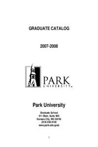 GRADUATE CATALOG[removed]Park University Graduate School