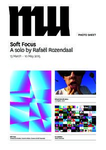 photo sheet  Soft Focus A solo by Rafaël Rozendaal 13 March – 10 May 2015