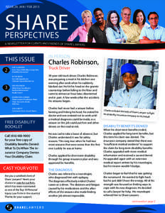 ISSUE 29, JAN / FEB[removed]SHARE PERSPECTIVES  A NEWSLE T TER FOR CLIENTS AND FRIENDS OF SHARE LAWYERS