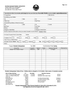 Page 1 of 3 Enrollment Agreement Resident Undergraduate Prescott College, Office of the Registrar 220 Grove Ave, Prescott, AZ[removed]phone[removed], fax[removed]