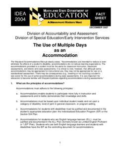 Microsoft Word - Multiple Day Accommodations Fact Sheet[removed]doc