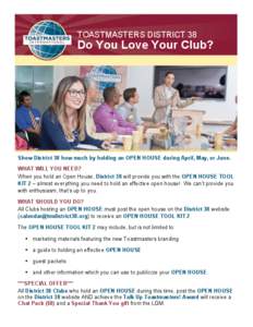 ! ! ! TOASTMASTERS DISTRICT 38