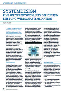 WIRTSCHAFT UND MEDIATION  SYSTEMDESIGN EINE WEITERENTWICKLUNG DER DIENSTLEISTUNG WIRTSCHAFTSMEDIATION KURT FALLER