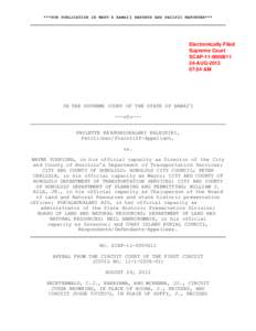 ***FOR PUBLICATION IN WEST’S HAWAI#I REPORTS AND PACIFIC REPORTER***  Electronically Filed Supreme Court SCAP[removed]AUG-2012