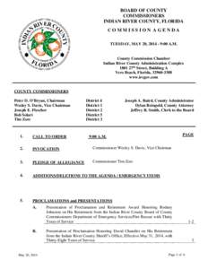 Indian River County Board of County Commissioners Meeting Agenda[removed]