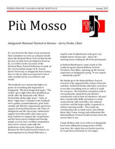 FEDERATION OF CANADIAN MUSIC FESTIVALS  January 2012 Più	
  Mosso	
   	
  