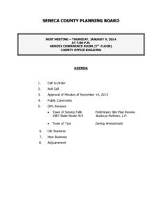 SENECA COUNTY PLANNING BOARD