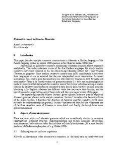 To appear in: M. Shibatani (ed.), Causation and Interpersonal Manipulation in the Languages of Cenrtal and South America. Amsterdam und