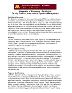 Microsoft Word - Univ MN Crookston-Ag Systems Mngmnt 4-8-14_7-8-14