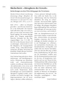 12 4  Bücherbrett: «Metaphern der Gewalt» Beobachtungen aus dem Wörterkrieg gegen den Terrorismus  Monika Schwarz-Friesel, Jan-Henning