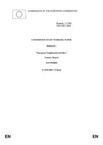 COMMISSION OF THE EUROPEAN COMMUNITIES  Brussels, [removed]SEC[removed]COMMISSION STAFF WORKING PAPER