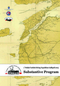 1st Polish-Turkish Diving Expedition Gallipoli[removed]Substantive Program