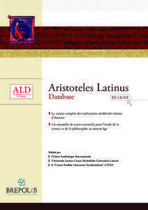 Aristoteles Latinus Database