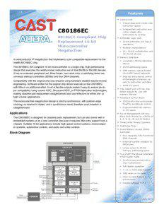CAST C80186EC Altera Core Datasheet