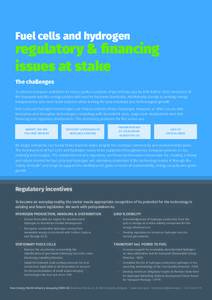 Fuel cells and hydrogen  regulatory & financing issues at stake The challenges To achieve European ambitions to reduce global emission of greenhouse gas by 80% before 2050, emissions of