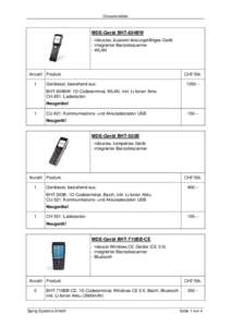 Occasionsliste  MDE-Gerät BHT-604BW - robustes, äusserst leistungsfähiges Gerät - integrierter Barcodescanner - WLAN