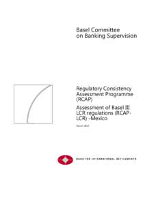 Regulatory Consistency Assessment Programme (RCAP) - Assessment of Basel III LCR regulations - Mexico