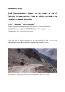 Supplementary figures  Brief Communication: Report on the impact of the 27 February 2010 earthquake (Chile, Mw 8.8) on rockfalls in the Las Cuevas valley, Argentina E. Wick1, V. Baumann1,2 and M. Jaboyedoff1