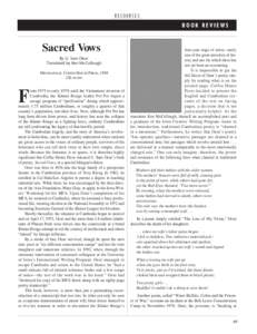 RESOURCES  BOOK REVIEWS Sacred Vows By U. Sam Oeur