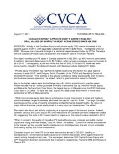 Microsoft Word - CVCA Q2 2011 Buyout Press Release Final.DOC