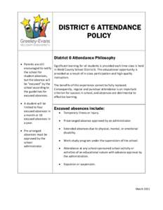 Microsoft Word - DISTRICT 6 ATTENDANCE POLICY