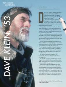 DAVE KLEIN, ʻ53  NANOOK LEGENDS  By Sam Bishop