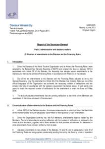 General Assembly  Twentieth session Victoria Falls, Zambia/Zimbabwe, 24-29 August 2013 Provisional agenda item 5(II)(f)