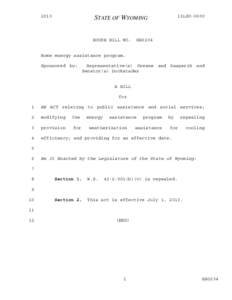 2013 General Session - Introduced Version - HB0234 - Home energy assistance program.