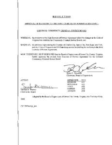 RESOLUTION  APPROVAL OF REVISIONS TO THE JOINT EXERCISE OF POWERS AGREEMENT ­ COLONIAL COMMUNITY CRIMINAL JUSTICE BOARD