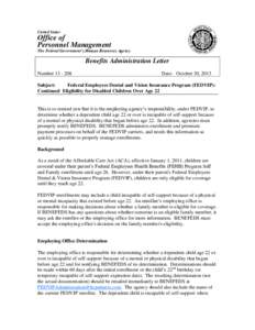 United States  Office of Personnel Management  The Federal Government’s Human Resources Agency