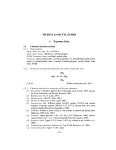 Alcohols / Soil contamination / Petroleum products / Methyl tert-butyl ether / Tert-Butanol / Ethyl tert-butyl ether / Oxygenate / C5H12O / Butyl / Chemistry / Ethers / Pollutants