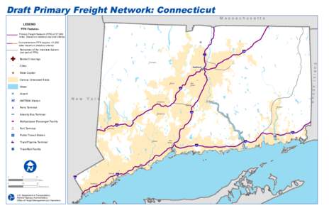 Draft Primary Freight Network: Connecticut LEGEND M a s s a c h u s e t t s  PFN Features