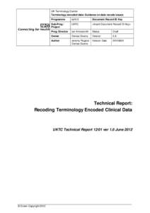 Terminology encoded data: Guidance on data migration issues