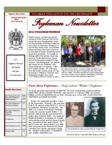 Fogleman Newsletter October—December 2011