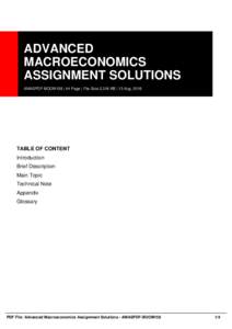 ADVANCED MACROECONOMICS ASSIGNMENT SOLUTIONS AMASPDF-BOOM158 | 44 Page | File Size 2,316 KB | 13 Aug, 2016  TABLE OF CONTENT