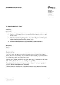 Politisk dokument uden resume Sagsnummer ThecaSagMovitBestyrelsen 21. juni 2012