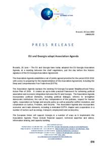 Brussels, 26 June[removed]PRESS RELEASE EU and Georgia adopt Association Agenda