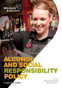 Alcohol and Social Responsibility Policy England & Wales