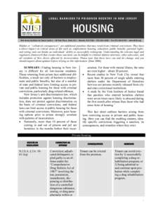 LEGAL BARRIERS TO PRISONER REENTRY IN NEW JERSEY  HOUSING New Jersey Institute for Social Justice • 60 Park Place, Suite 511 • Newark, NJ 07102 • [removed] • Fax[removed] • www.NJISJ.org  Hidden or “co