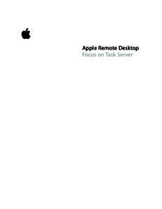 Apple Remote Desktop Focus on Task Server