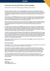 Enterprise Architect / Model-driven engineering / Spatial data infrastructure / Open Geospatial Consortium / Geospatial analysis / ISO/TC 211 / Sparx Animation Studios / Infrastructure for Spatial Information in the European Community / Geographic information systems / Software / Information technology management